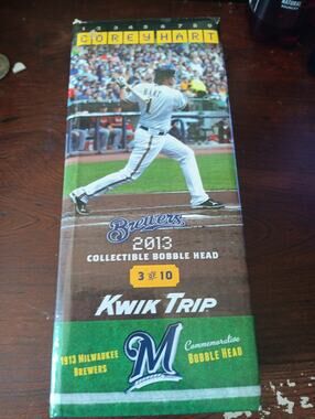 Corey Hart Bobblehead Milwaukee Brewers 1913 Throwback SGA Promo 2013 New NIB